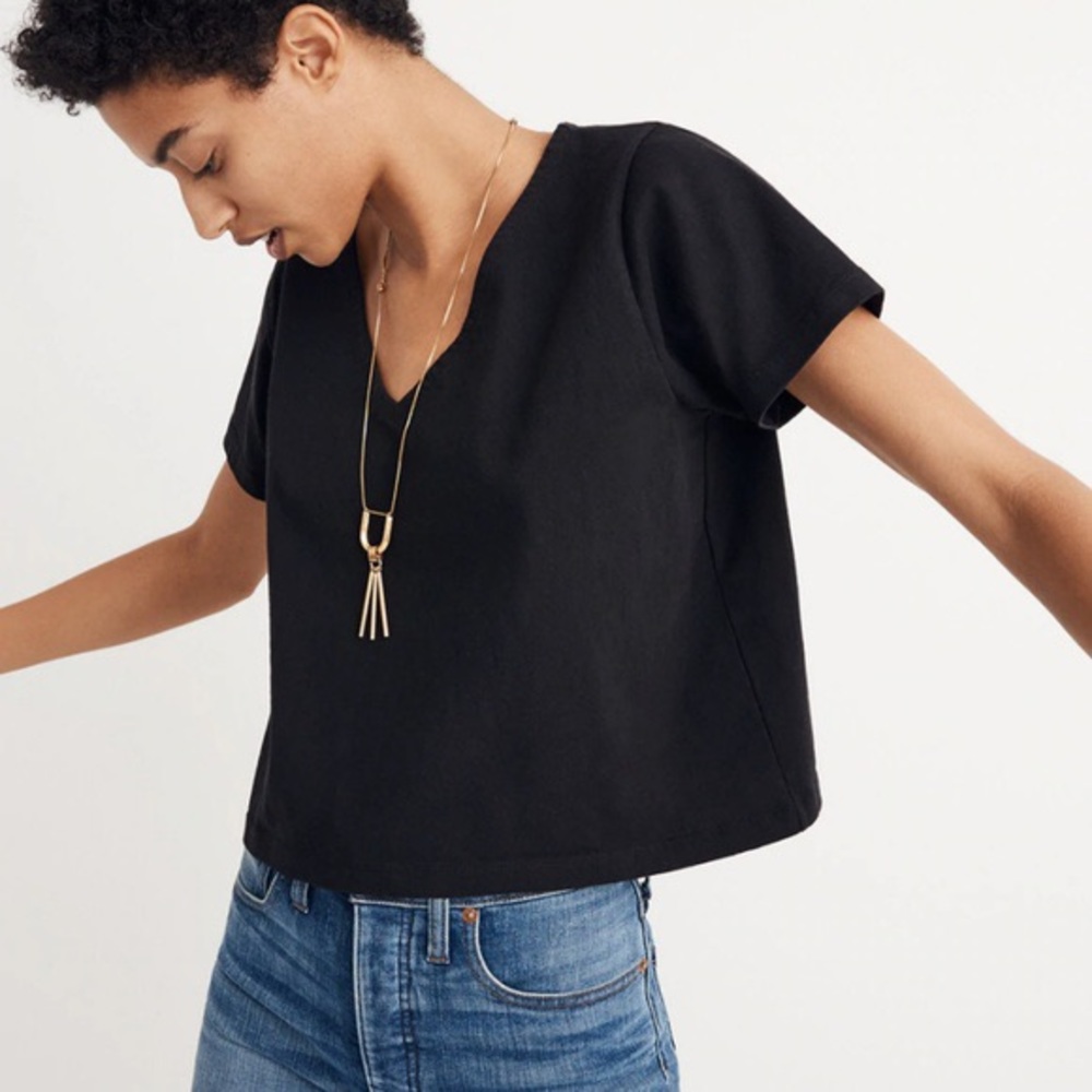 Madewell V-Neck Boxy Top